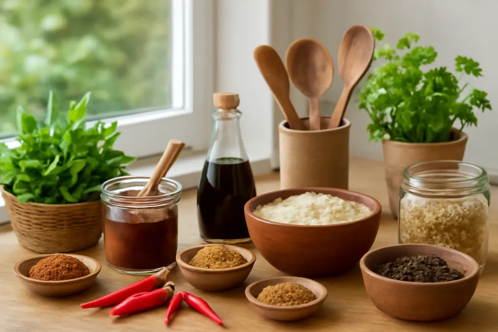 Editorial photo illustrating beginner thai pantry gaps