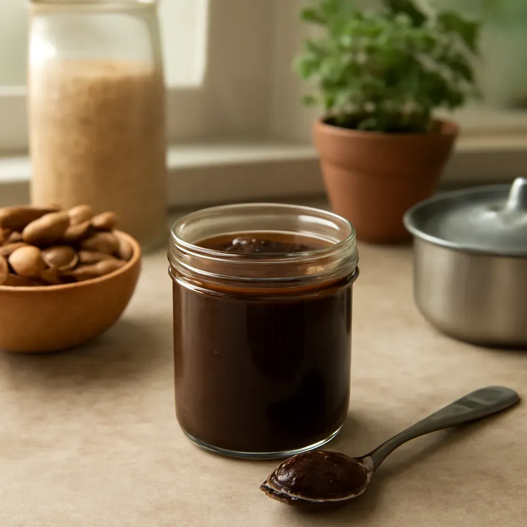 AI-generated editorial product photograph (not the exact linked listing) of tamarind concentrate