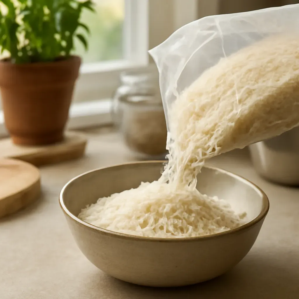 AI-generated editorial product photograph (not the exact linked listing) of thai jasmine rice